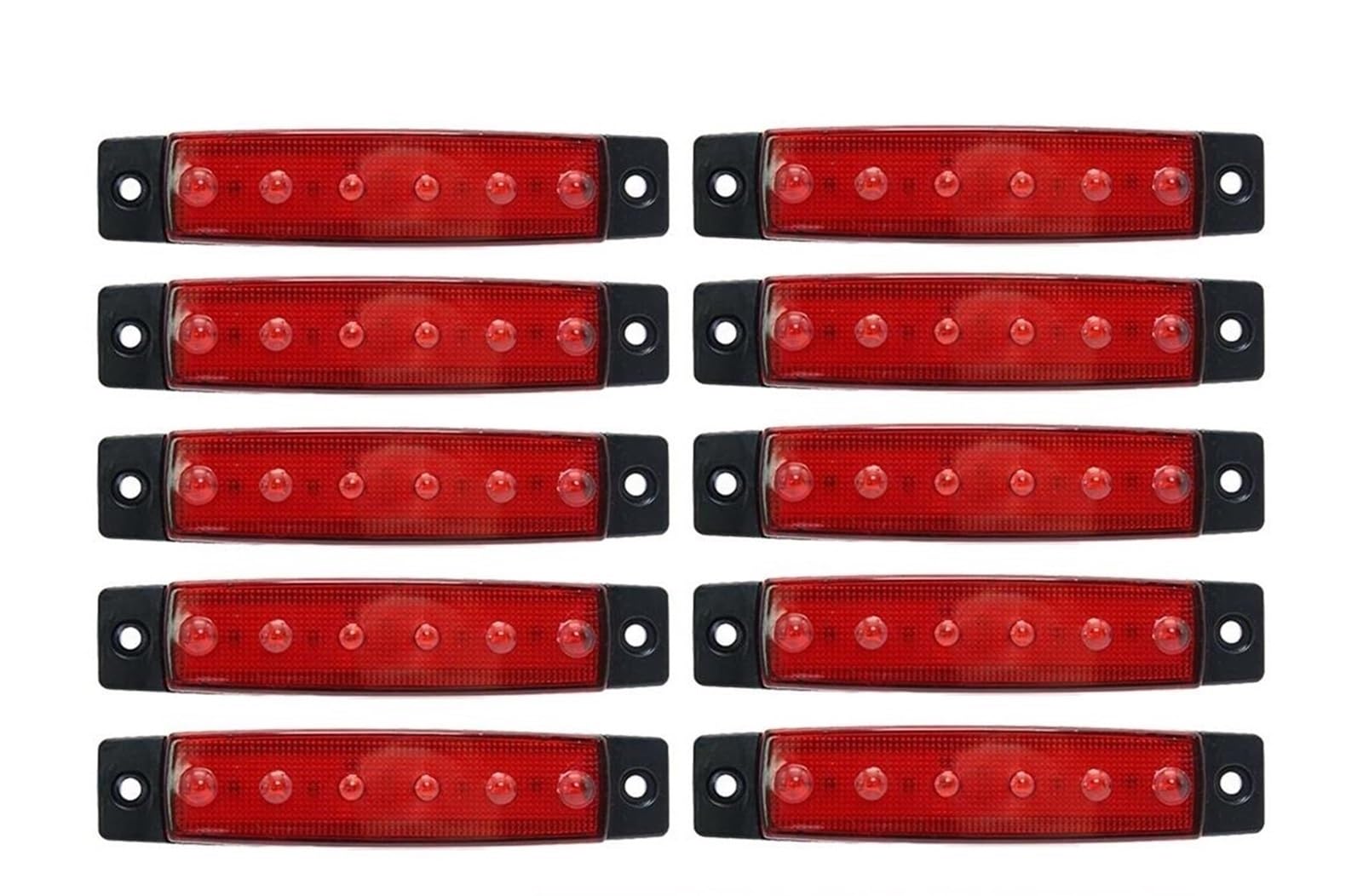 Para Remolque Para Camión Furgoneta Camiones 10 Uds. 12V/24V Marcador Advertencia Lateral Coche Luces Liquidación Indicadores Camioneta(Red)