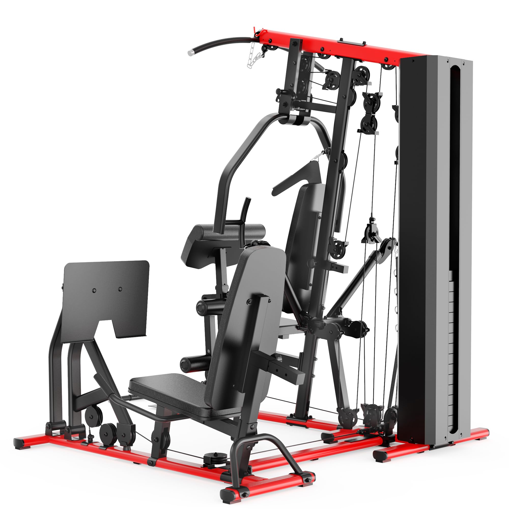 Marcy Multiestación Deluxe HG9000 Multigimnasio para Casa con Leg Press - Resistencia 102,5kg - Polea Alta Media y Baja. PEC DEC Independiente Varios Ajustes Gimnasio Completo