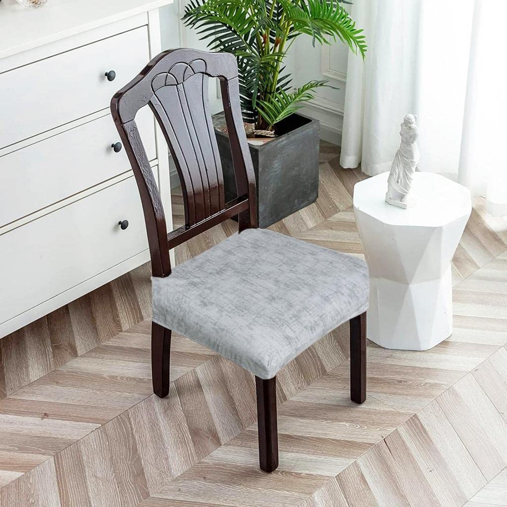 Dining Chair Seat Cover Set of 2 Seater pcs are Easily Washable Stretchable and Comfortable for Dining Room Home Decor Slip Cover Universal Size-image-33