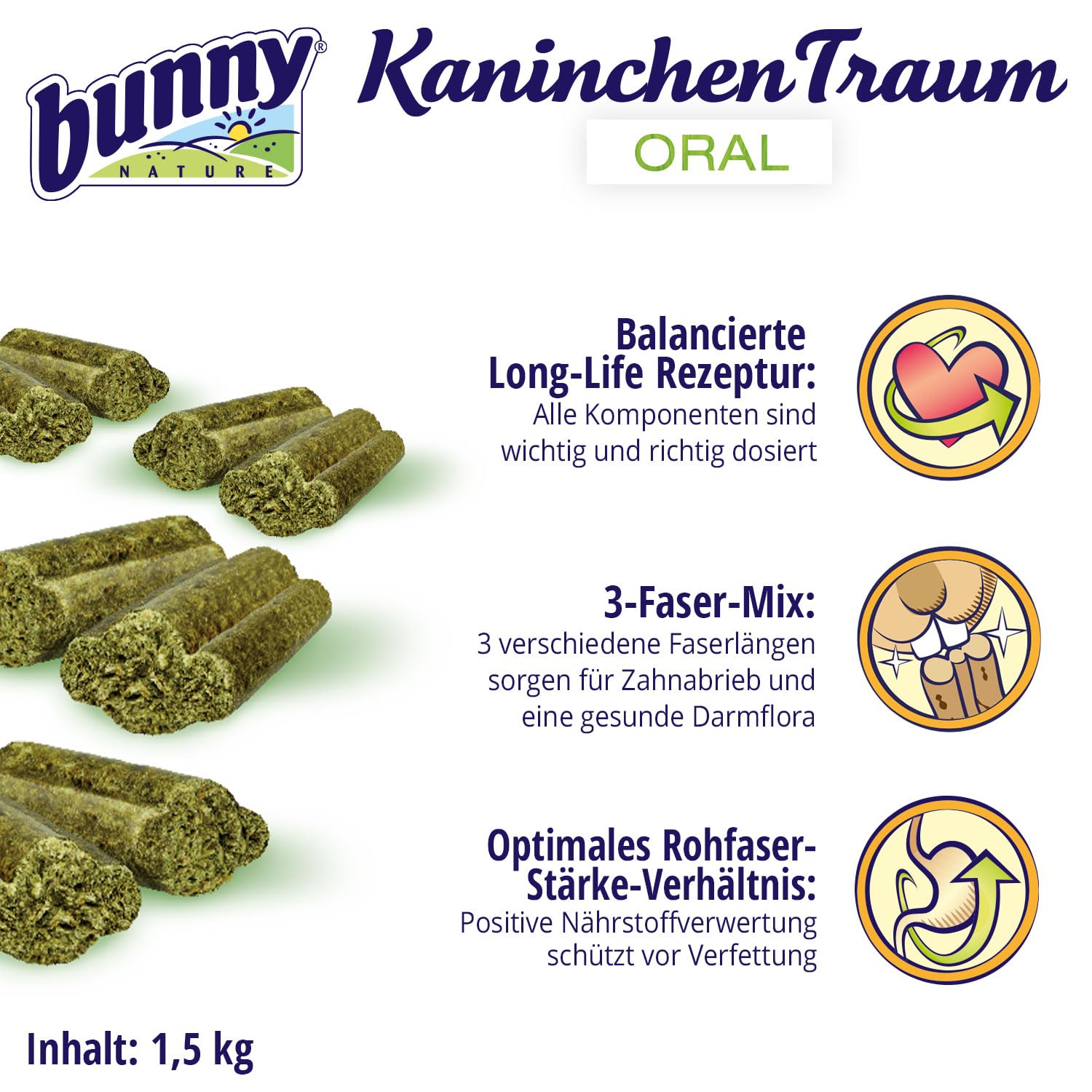 Mangime Per Conigli Nani Bunny Traum Special Edition Harmony 1,5 Kg - Con 63 Erbe, Per Adulti Da 6 Mesi