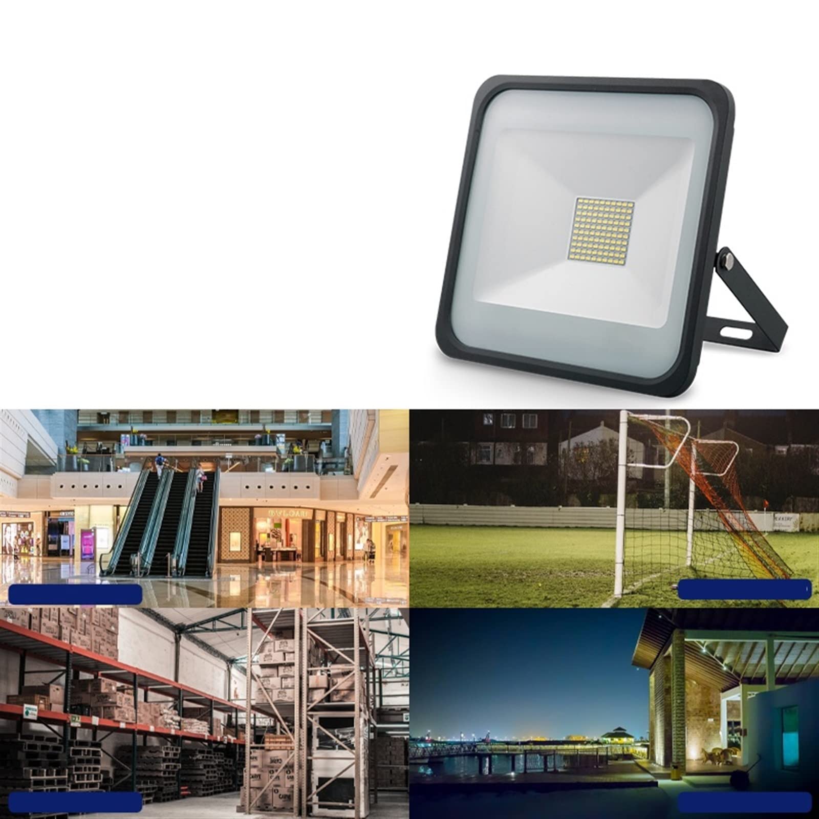 lampy solarne do użytku na zewnątrz, Światła powodziowe Zewnętrzny reflektor Led Reflektor zewnętrzny Światło Profesjonalna lampa oświetleniowa(Black)