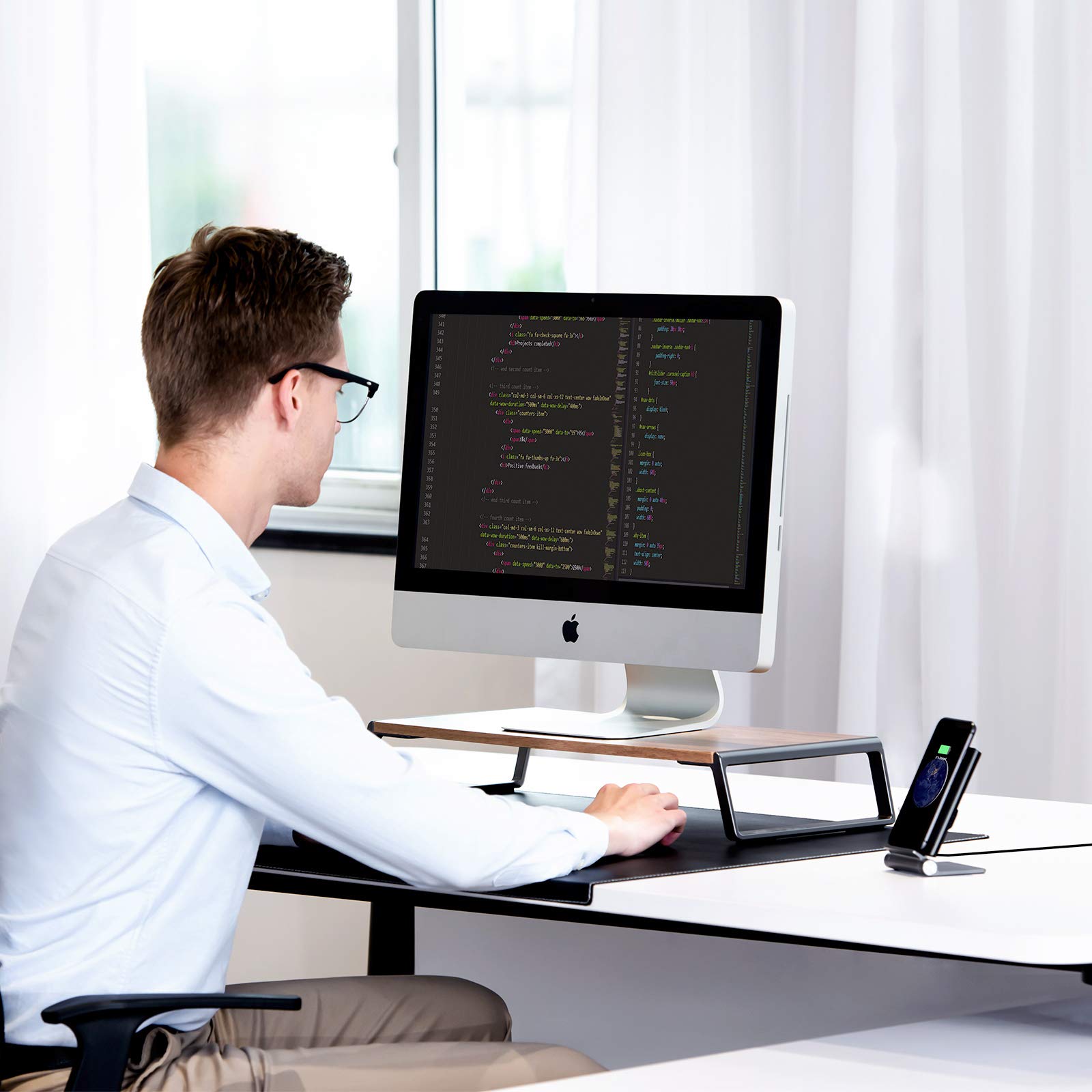 Upergo Monitor Stand Riser, Desktop ,Ergonomic Computer Riser Monitor