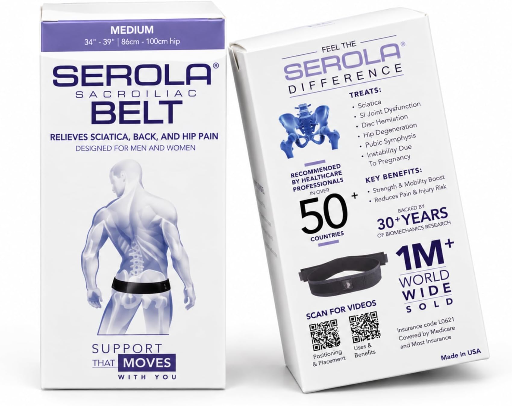 Serola Sacroiliac Hip Belt, Medium