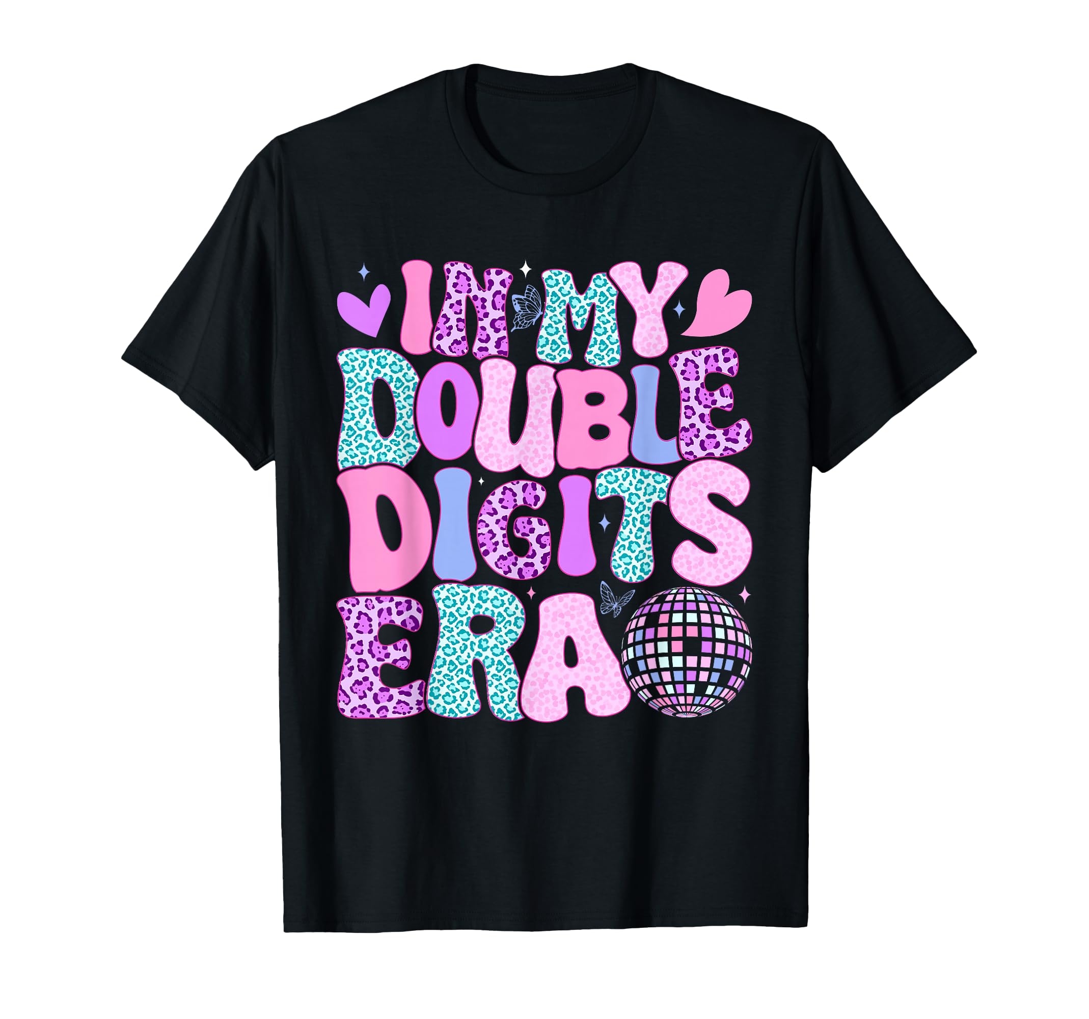 in My Double Digits Era Retro 10 Year Old 10th Birthday Girl T-Shirt