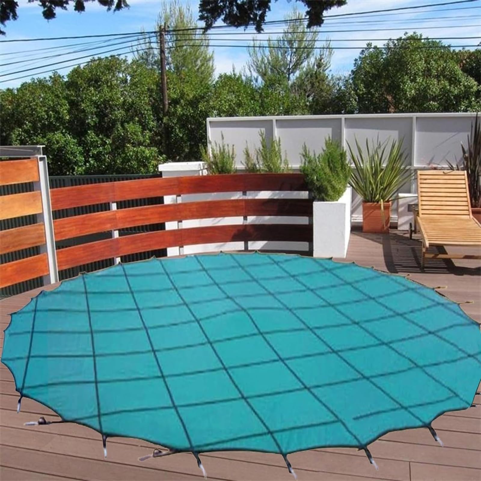HDYZJQ Pool Cover Winter Above Ground, Rectangle Green Swimming Pool Tarp/Heavy Duty Safety Mesh, Extra Large, Waterproof with Anchor and Springs(Round,Dia 1.5m(4.9ft)) : Patio, Lawn & Garden