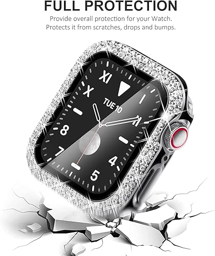 Miniatura 11 de KADES - Funda protectora brillante compatible con Apple Watch Series SE, SE 2022, 6, 5 y 4 de 44 mm, con protector de pantalla incorporado