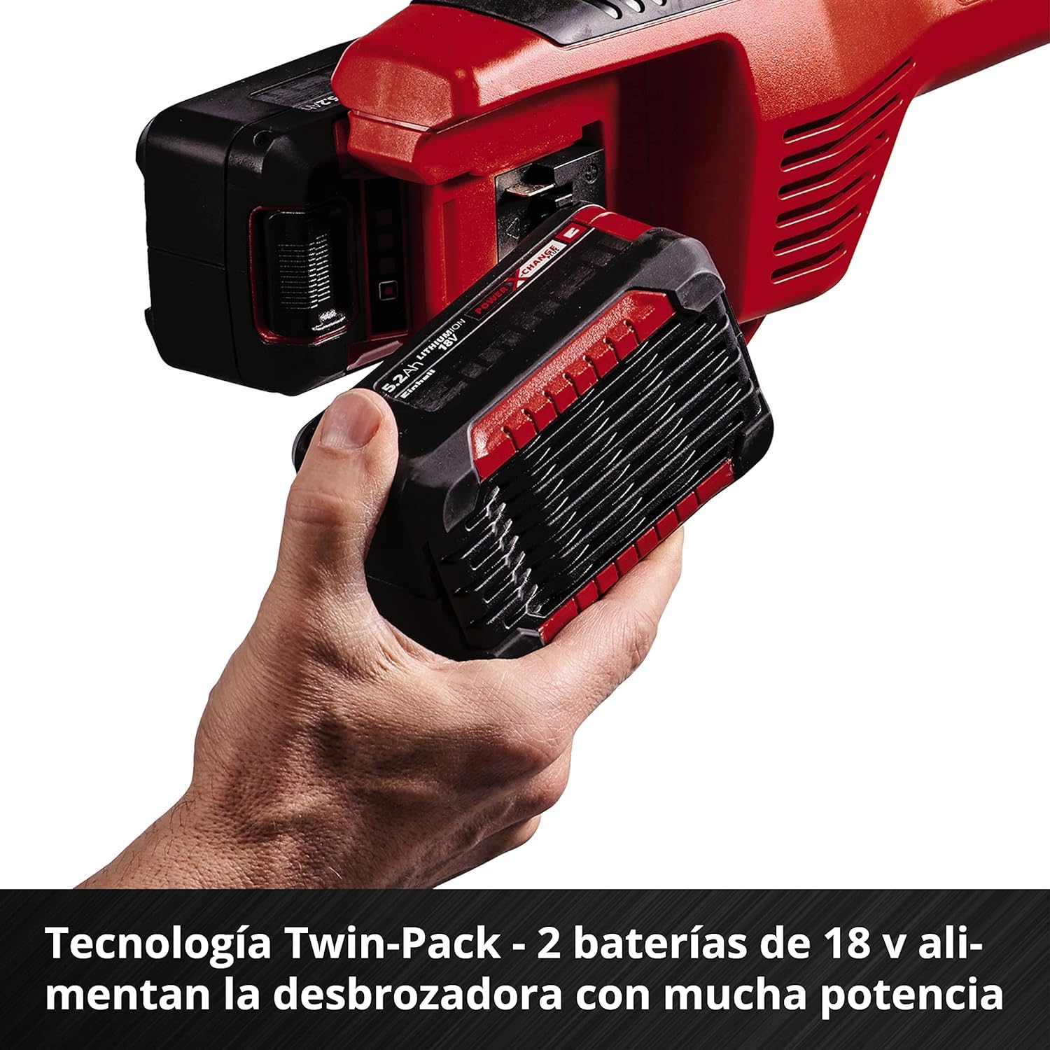 Einhell desbrozadora inalámbrica Agillo - 36/255 BL PXC. 2 x 18 V, sin escobillas, Control electrónico de Velocidad, Hoja de 3 Dientes, Sistema de Bloqueo del Eje, sin batería y Cargador