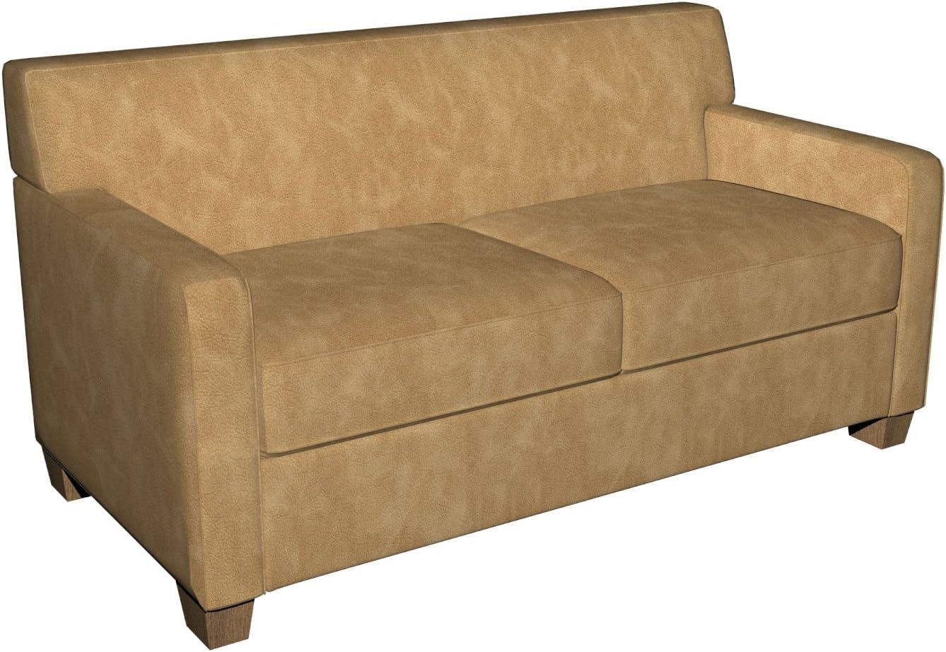 Beige Matte Breathable Leather Look and Feel Upholstery by The Yard - SKU: Hubbard Beige