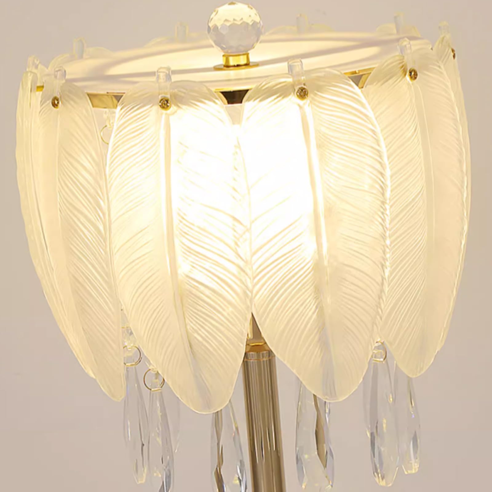 Lampka nocna Lampa biurkowa Ziemia z regulacją jasności do sypialni, nowoczesna szafka nocna kryształ dekoracyjny