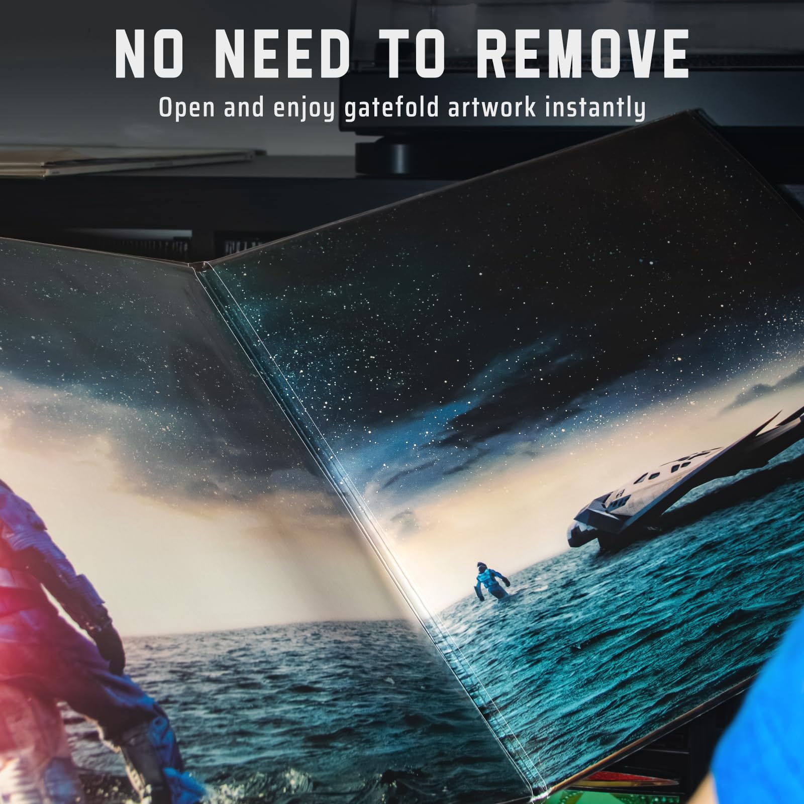 Gatefold - Custodie per dischi in vinile, 12 pollici, in plastica, 3 mil, spessore trasparente, 10 pezzi