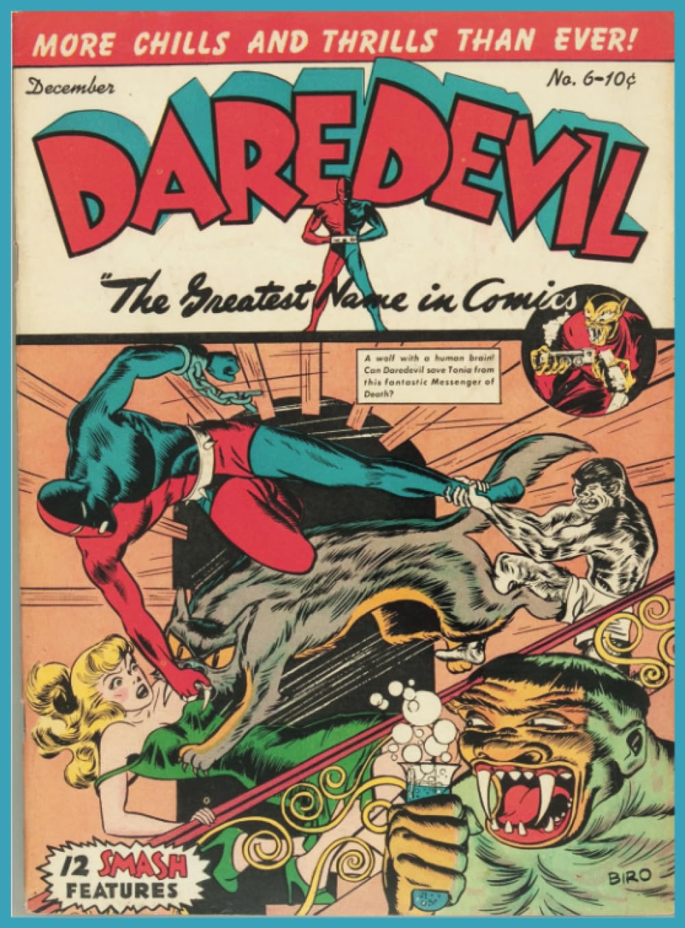 Daredevil (Golden Age) No6: Vintage Superhero Comic Book | December 1941