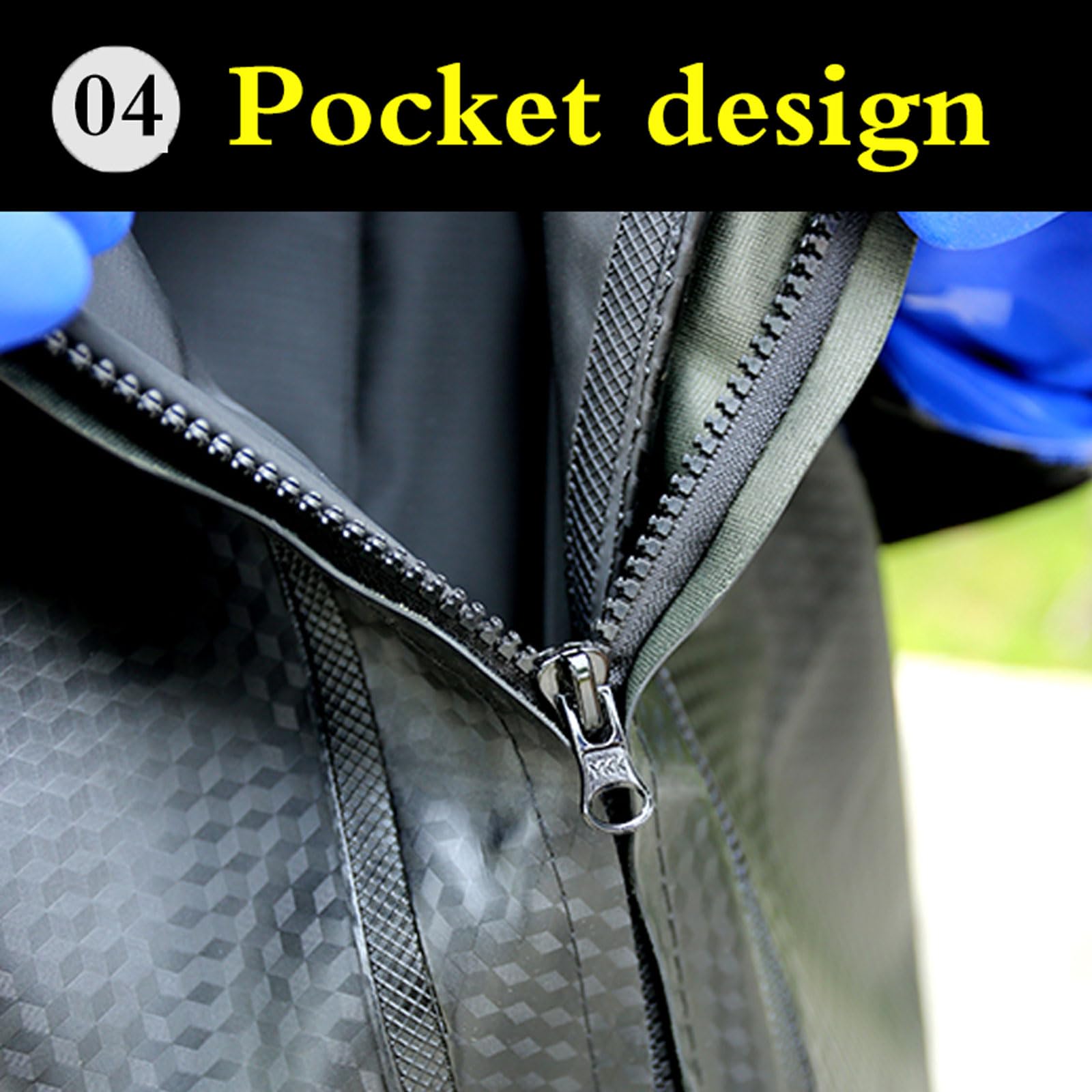 Waders Peche Homme,Chasse Waders,Waders de pêche Classic,Waders Pantalons de Pêche avec Poche Poitrine,Respirant,avec Bottes,pour la pêche,Les fermes,Les travaux de Construction