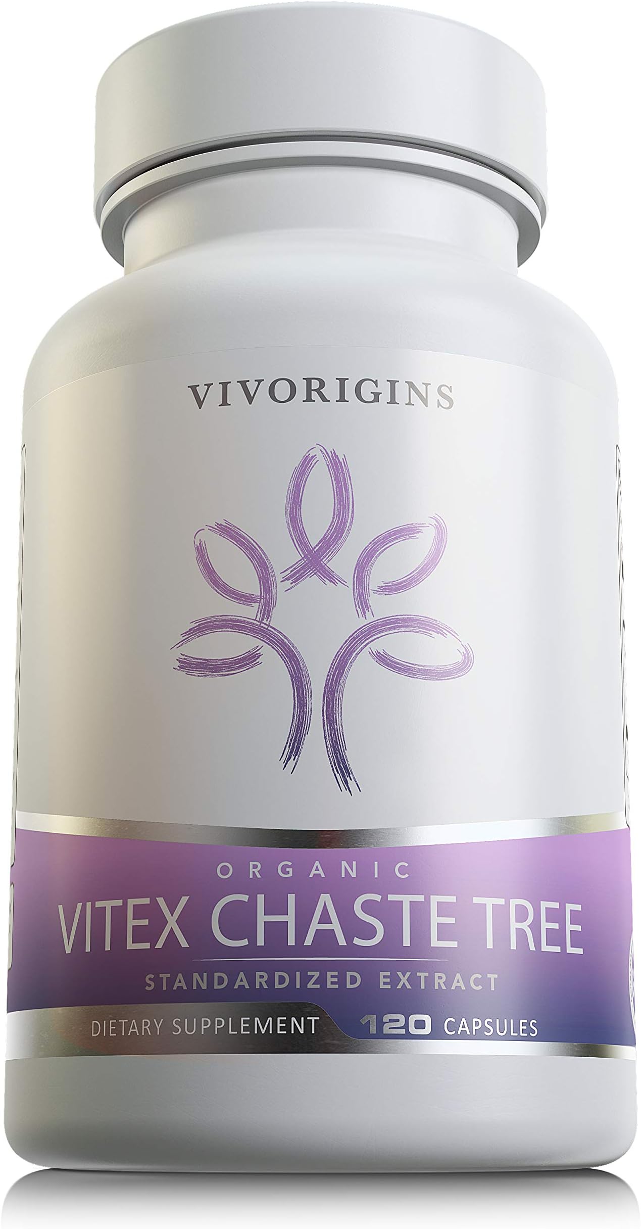 Organic Vitex Chasteberry | 400mg per Cap with Standardized Extract | Natural PMS Relief, Supports Regulate Cycles & Hormone Balance, Promotes Skin Care* 120 caps