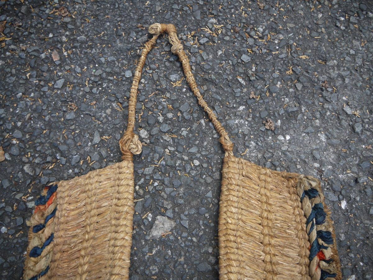 Amazon.co.jp: 【HD31129】藁細工ばんどりバンドリ背当て古道具古民具