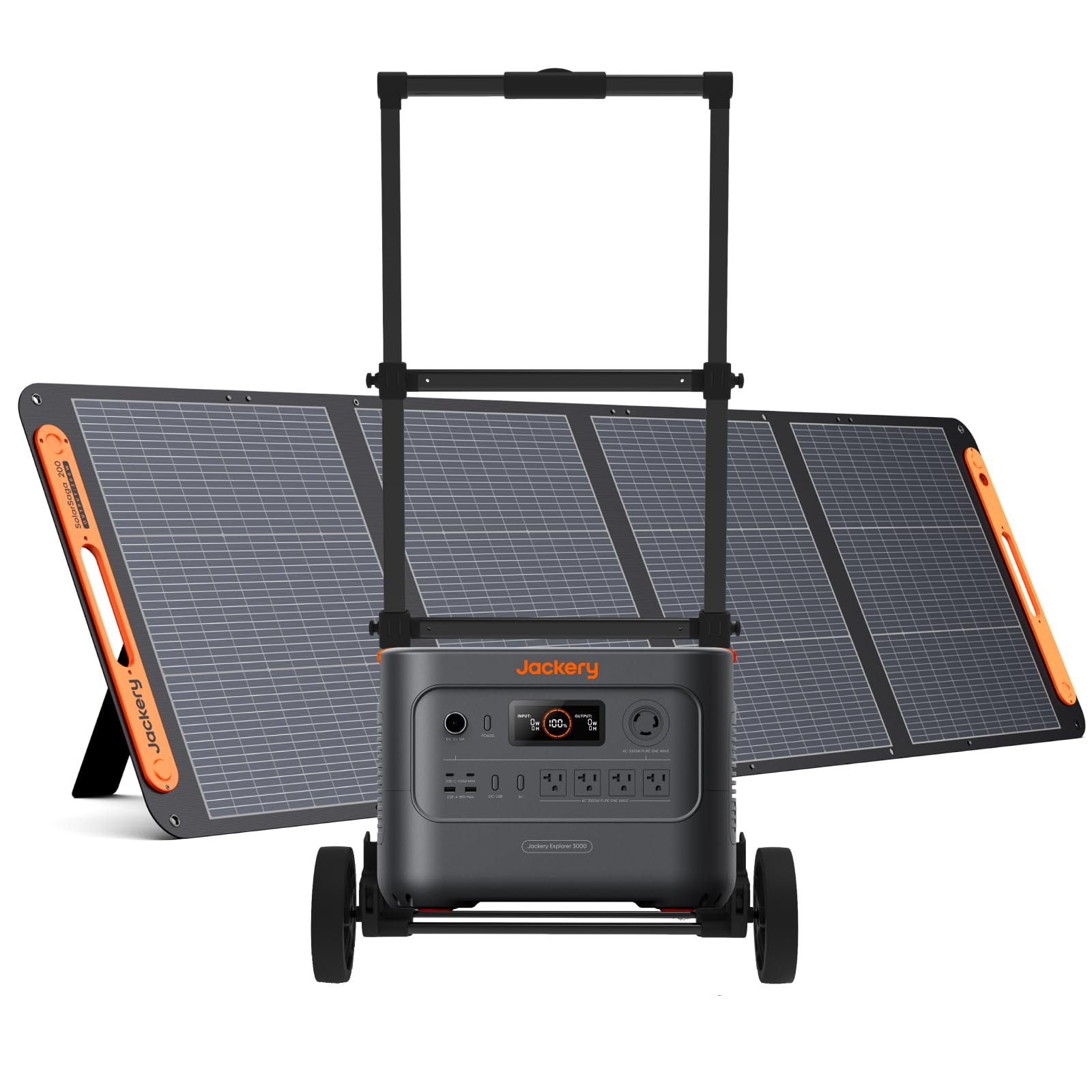 Jackery Solar Generator 3000 New 200W ソーラーパネル 1枚 折り畳み式 キャリーカート 1台 3点セット 3072Wh 大容量 2.5時間満充電 定格出力3000W 瞬間最大6000W 耐荷重 80Kg、Amazonで234,739円・45%OFF