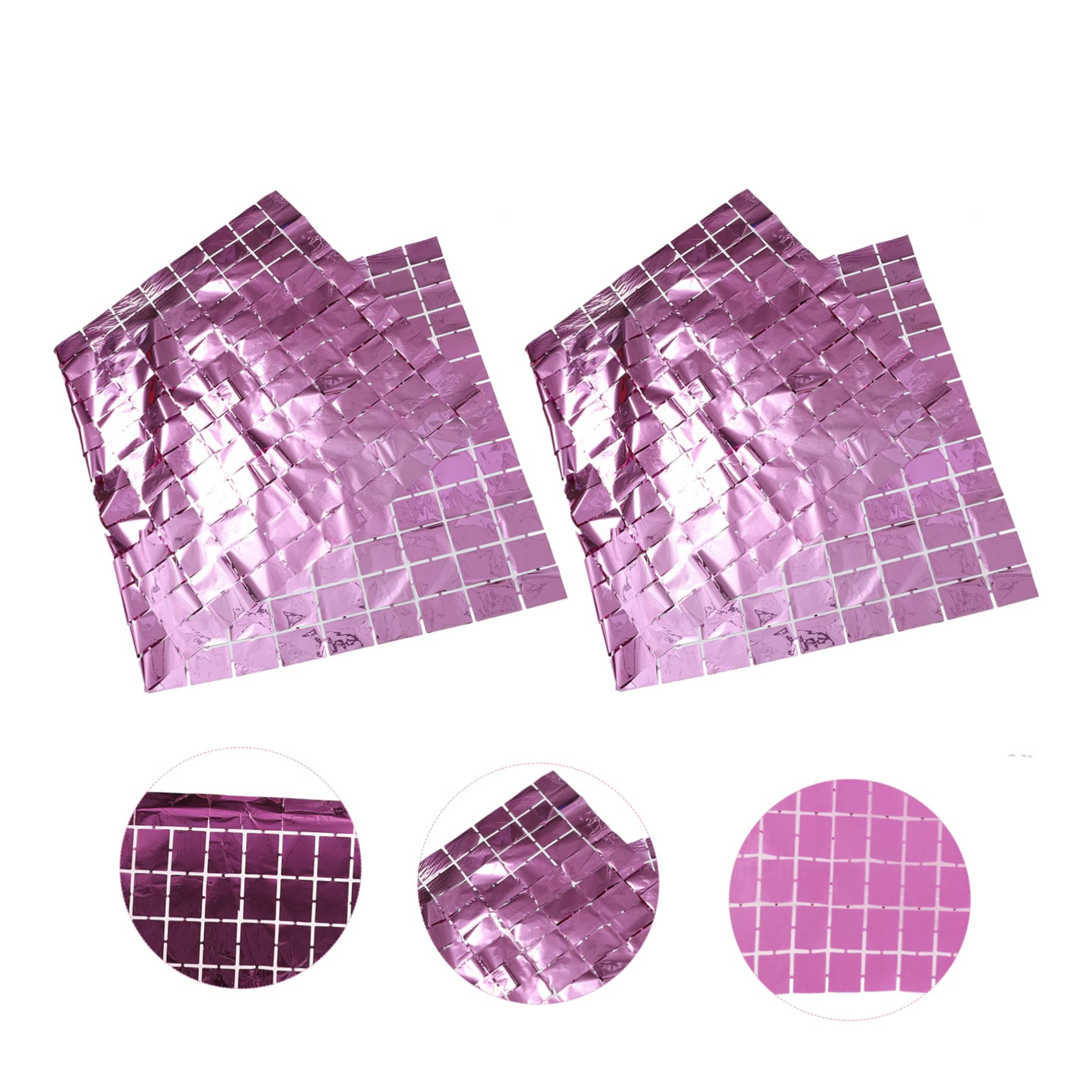 KONTONTY 2pcs Gold Foil Tinsel Fringe Curtains for Birthday Tassel Garland Backdrop