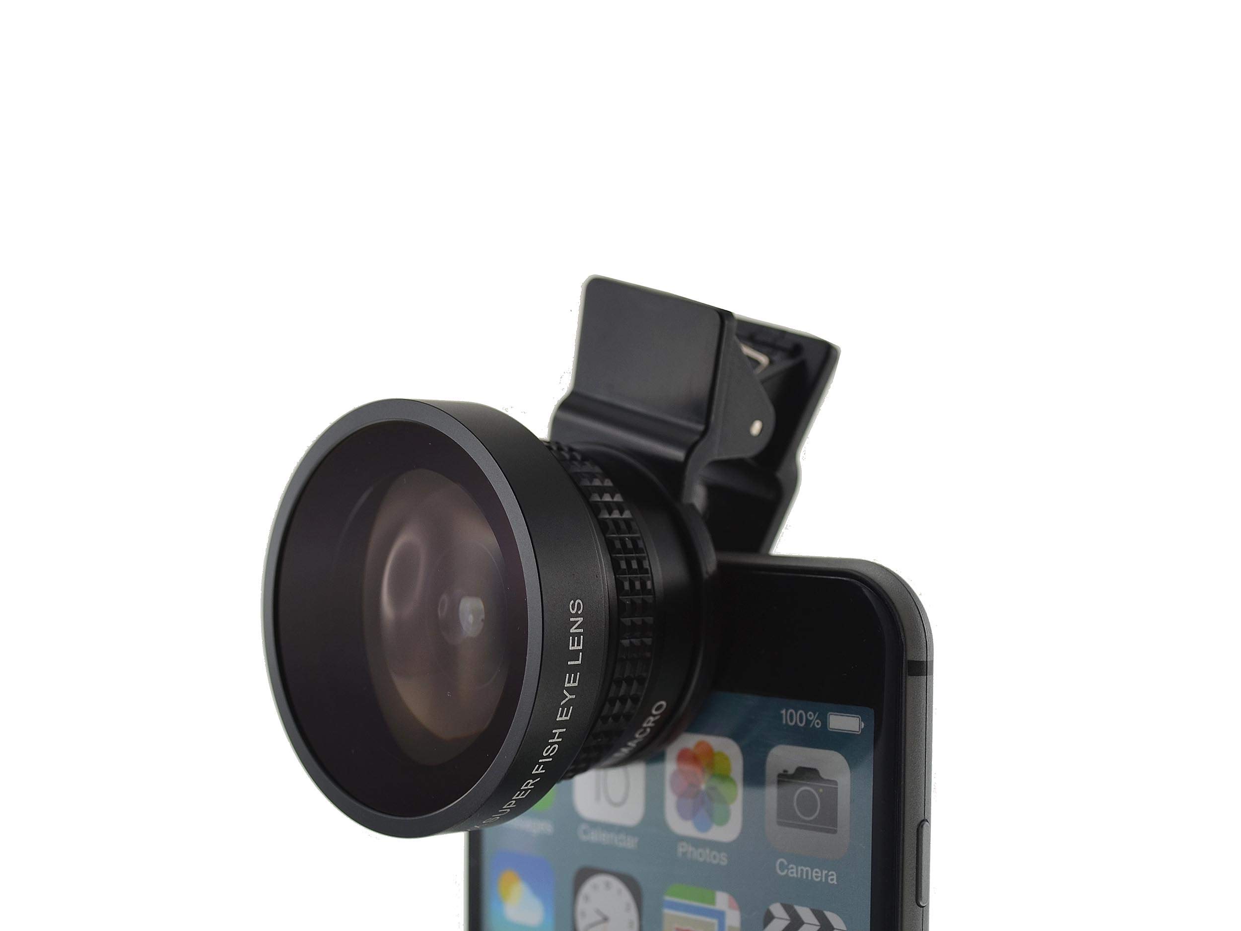 SYSTEM-S Occhi di Pesce e Macro 37 mm Lente con Clip per Smartphone