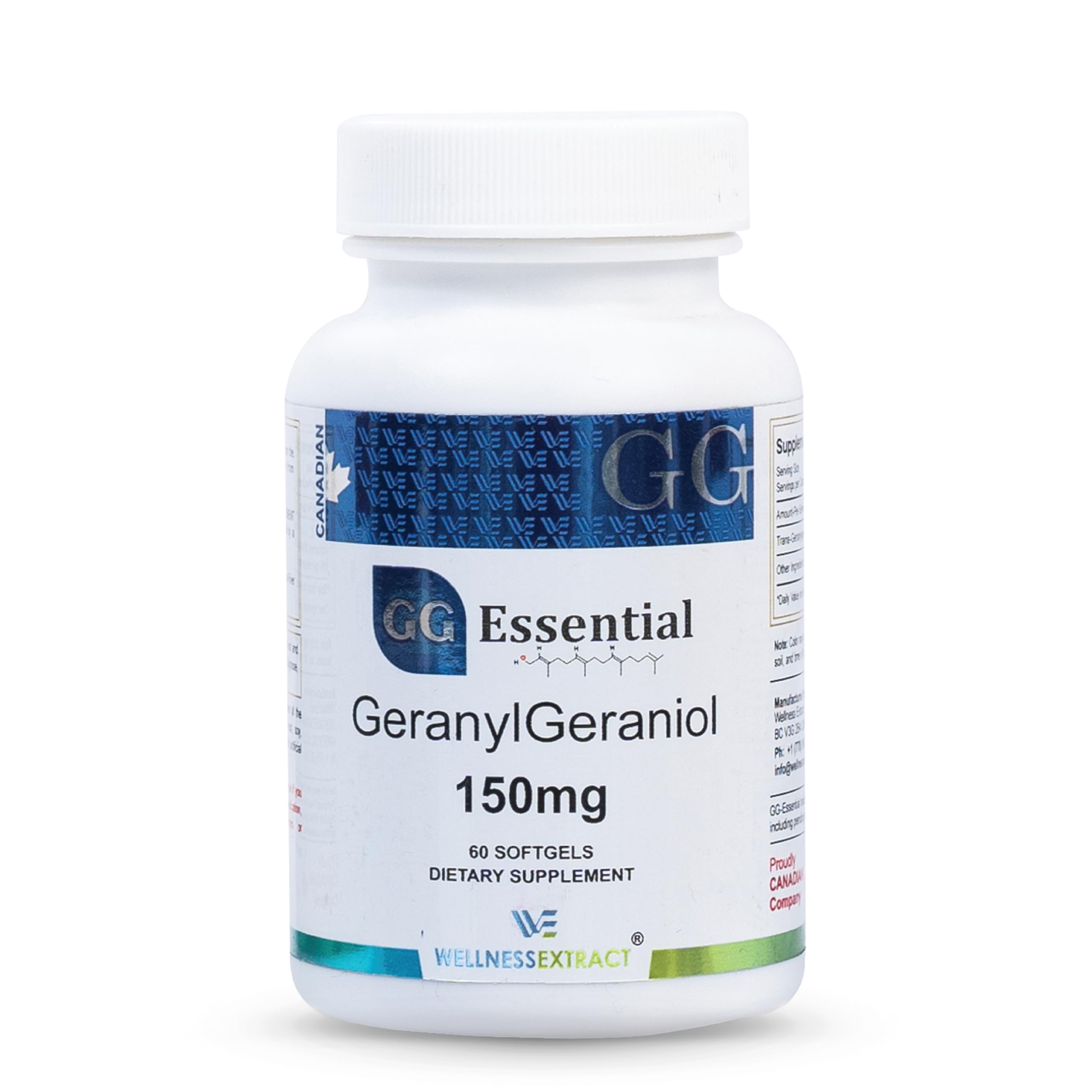 GG Essential Annatto 150mg Derived Dietary Supplement for Statin Users, Cardiovascular Support, Pack of 60 Softgels Capsules 150mg