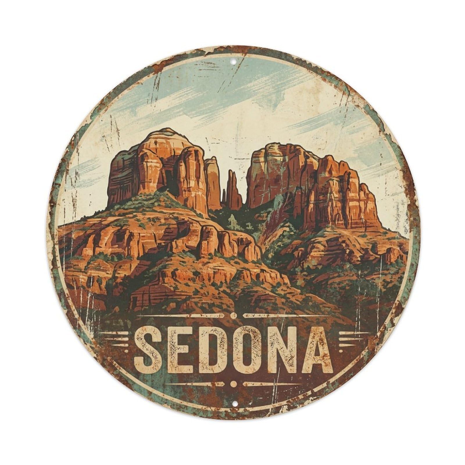 Tgrcjimh Style Metal Tin Sign Retro Travel Usa Sedona