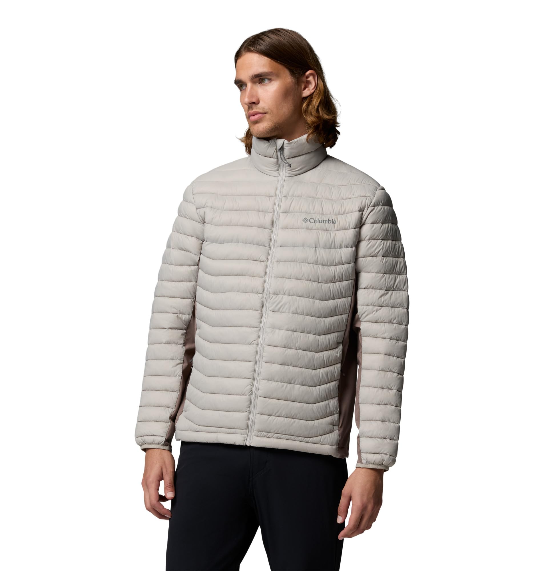 Columbia Men's Powder Pass Hybrid Jacket, Puffer Jacket, Flint Grey/Iron, XX-Large