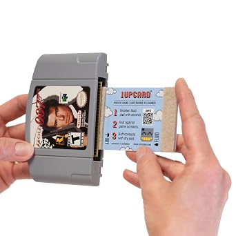 1UPcard Video Game Cartridge Cleaning Kit | 3 Pack of Cards with Cleaning Fluid | Compatible With Nintendo, Super NES, Sega Genesis, N64, Gameboy, Atari & More