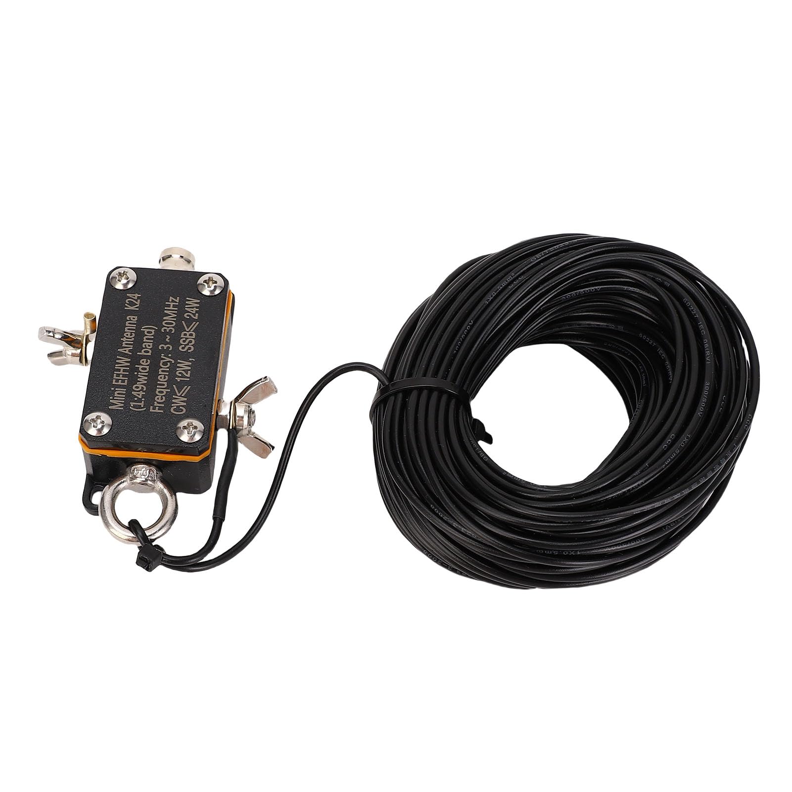 Yunseity EFHW Antena de Corta 1:49 Balun 3-30 MHz Antena de Radio Portátil HF con Alimentación Final con Bolsa de Almacenamiento, 40 M 20 M 15 10 Equipo de Radioaficionado Multibanda