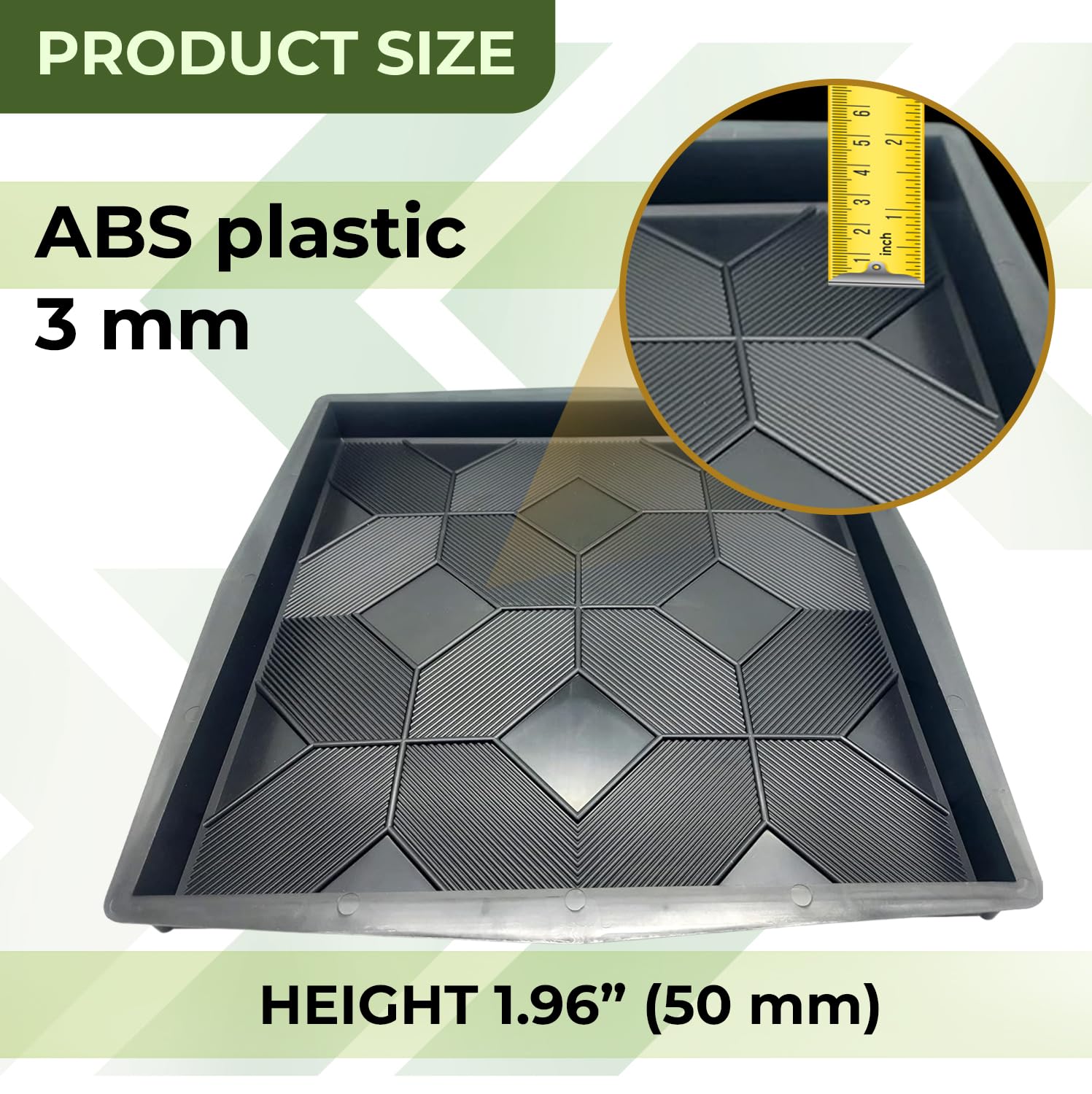 Plastic Molds Concrete Patio Paving Mold Slabs Chestnut - Big Beautiful Pathmaker Precast Concrete Molds and Forms Stampcrete for Walkways