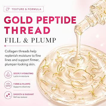 Silk Peptide Intensive Lifting Ampoule,Korean Silk Collagen Ampoule,Peptide Serum, Korean Skincare Anti Aging Serum For Tightening & Firming,Even Skin Tone, 30ml