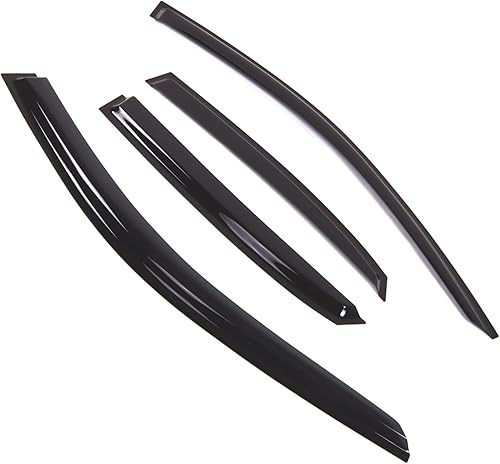 Tuningpros WD2-777B - Juego de 4 viseras para ventana (montaje exterior), deflector, protector de lluvia, compatible con Audi A3 Sedan 2016-2018