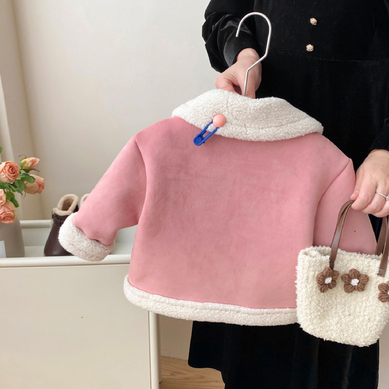 ASSICON Cappotto Invernale per Bambino Addensare Capispalla Caldo Cappotto Fodera in Pelliccia in Pile Caldo Cappotto Antivento Cappotto Caldo per Ragazze 3-7 Anni