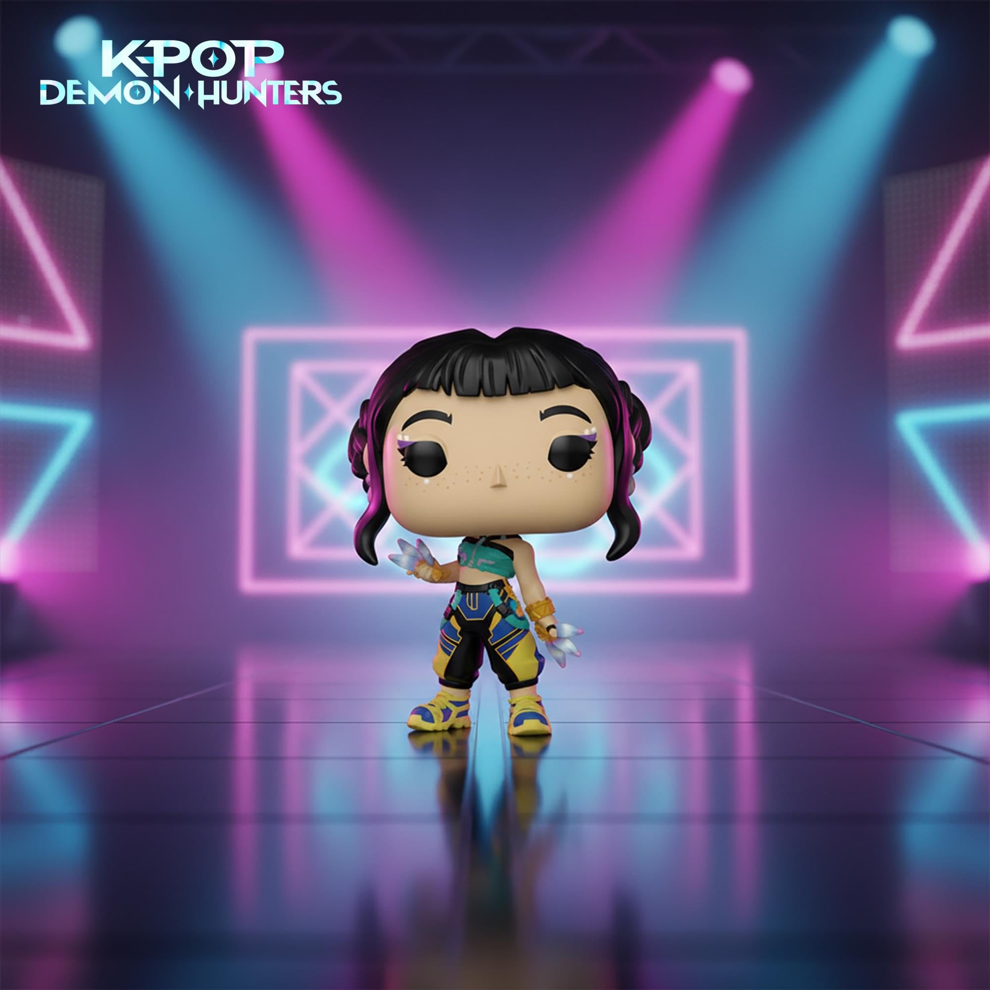 Condition photo showing New/Like New for funko pop! animation: netflix netflix kpop demon hunters - zoey | official merch - collectable vinyl figurine for shelf display - birthday gift idea for fans and collectors