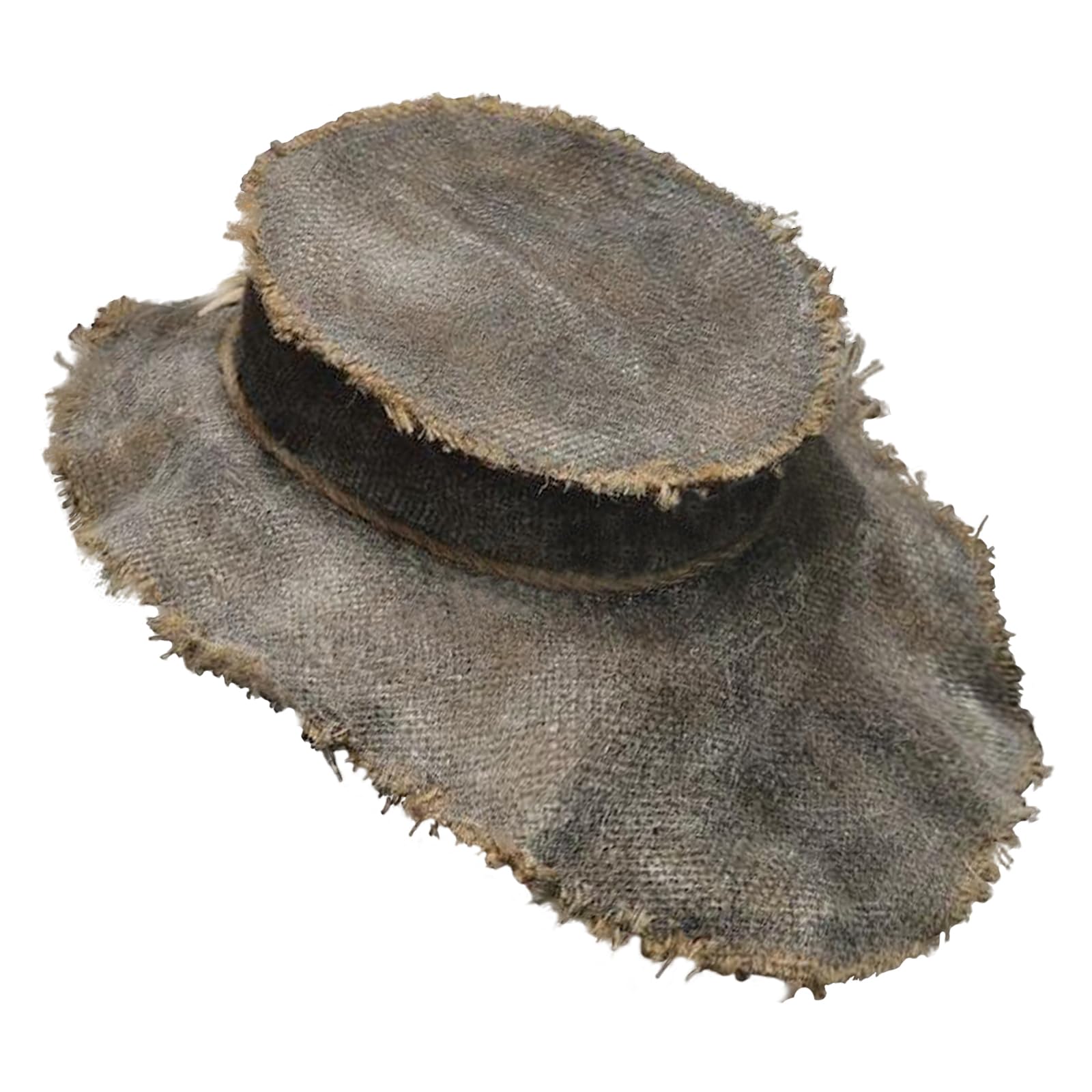 Halloween Costume Scarecrow Headwear Scary Skull Burlap Straw Hat Witch Wizard Demon Cap Creepy Zombie Prop Easter Devil Ghost House Scary Scene Decor Halloween Cosplay Party Fancy Dress Up Accessory