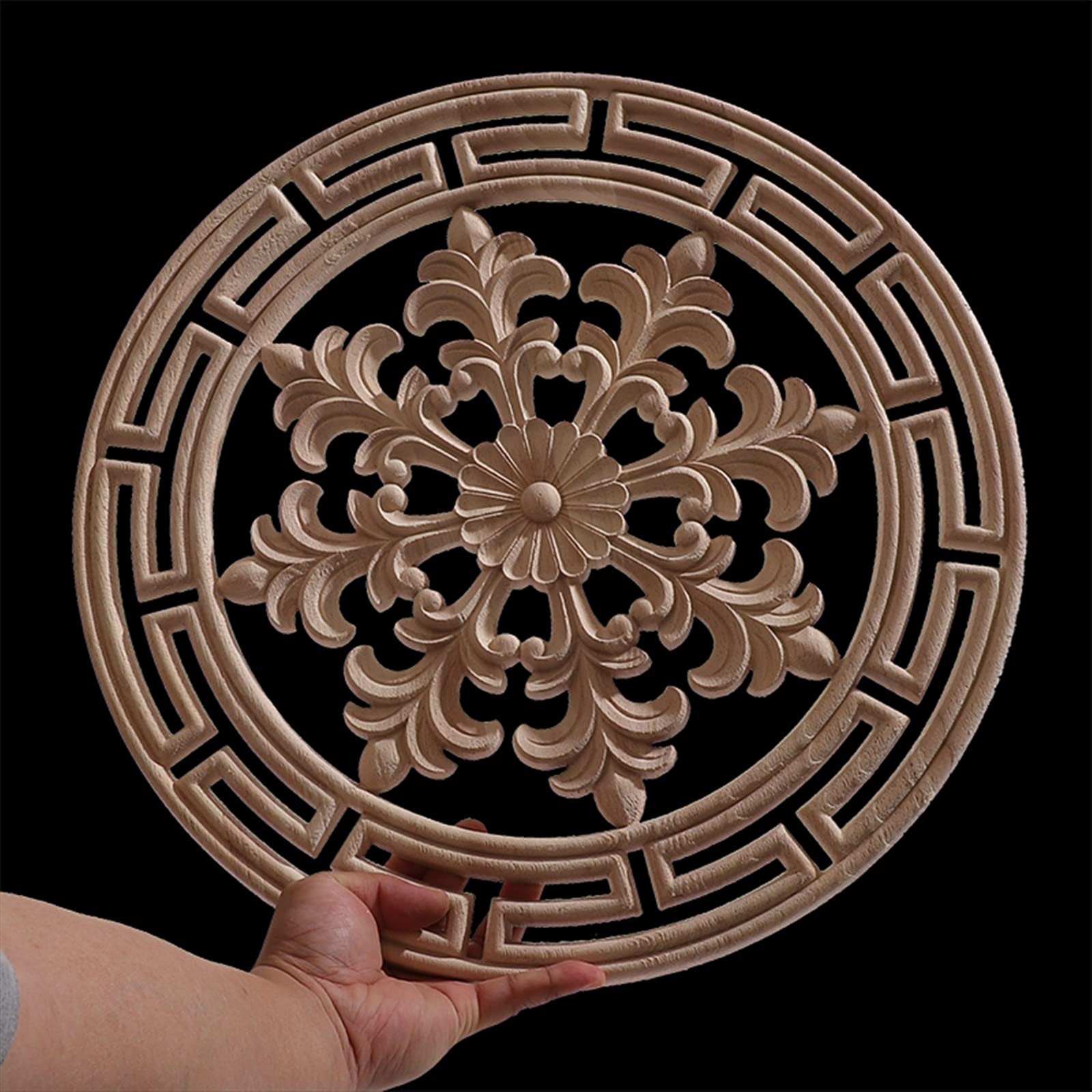 4 Appliques En Bois Sculpté Vintage - Décorations De Meubles Style Ancien Pour Maison Ou Hôtel