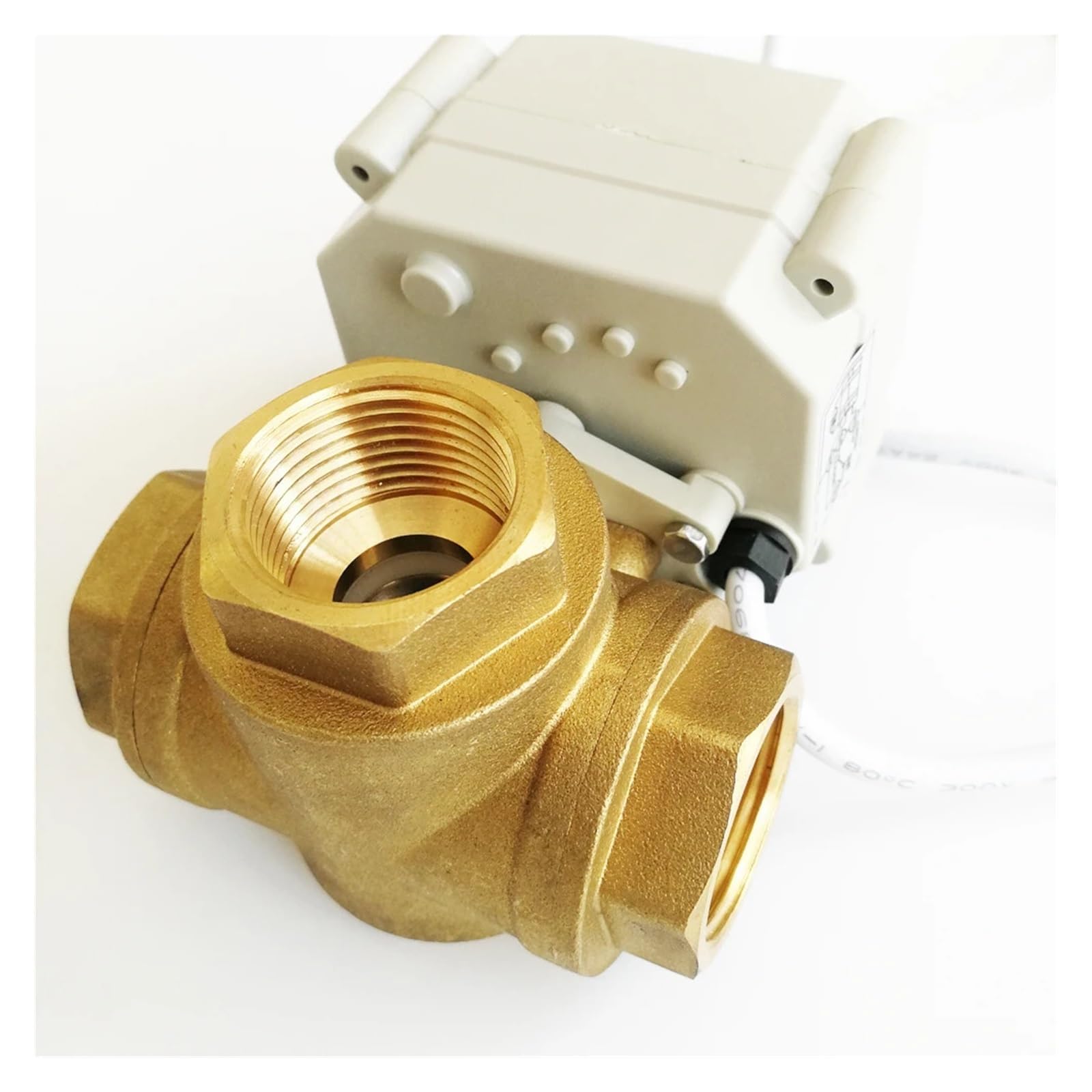 Zawór proporcjonalny 3/4'' 3-drogowy sygnał sterujący DC9-24V 0-5V 0-10V lub 4-20mA do modulacji wody, metalowe przekładnie Stopień ochrony IP67 Płyn przemysłowy(L,BSP_OUTPUT PWM_4-20MA)