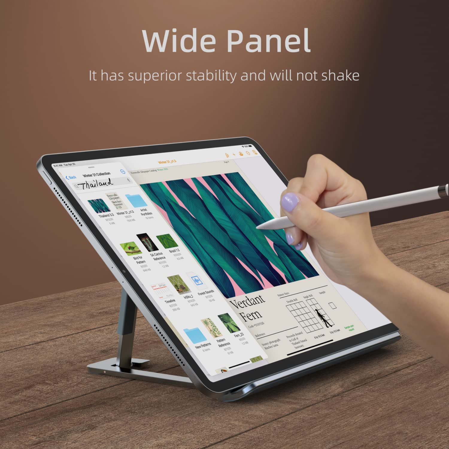 Yangkelly Stojak na tablet, składany i regulowany, uchwyt na biurko ze stopu aluminium, stojaki do iPada 7 do 12,9, składane telefony komórkowe, powierzchnie itp. (Space Gray)