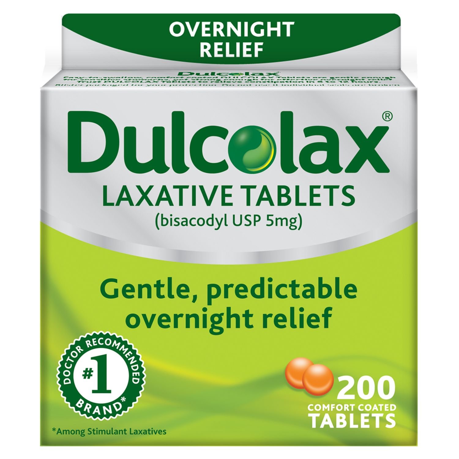 DulcolaxLaxative - 5 mg - 200 Comfort Coated Tablets (2 Pack)