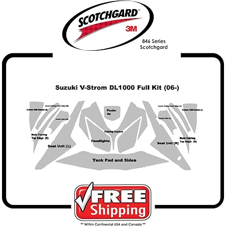 Amazon Com Kit For Suzuki Dl 1000 V Strom 3m 846 Series Scotchgard Paint Protection Automotive