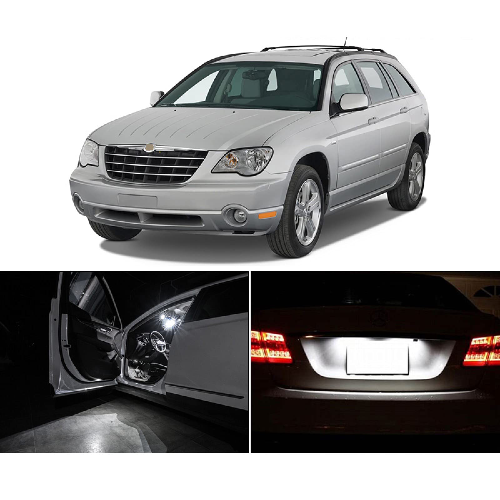Luces LED Interiores Blancas de Alta Luminosidad para Maletero y Cúpula de Chrysler Pacifica 7
