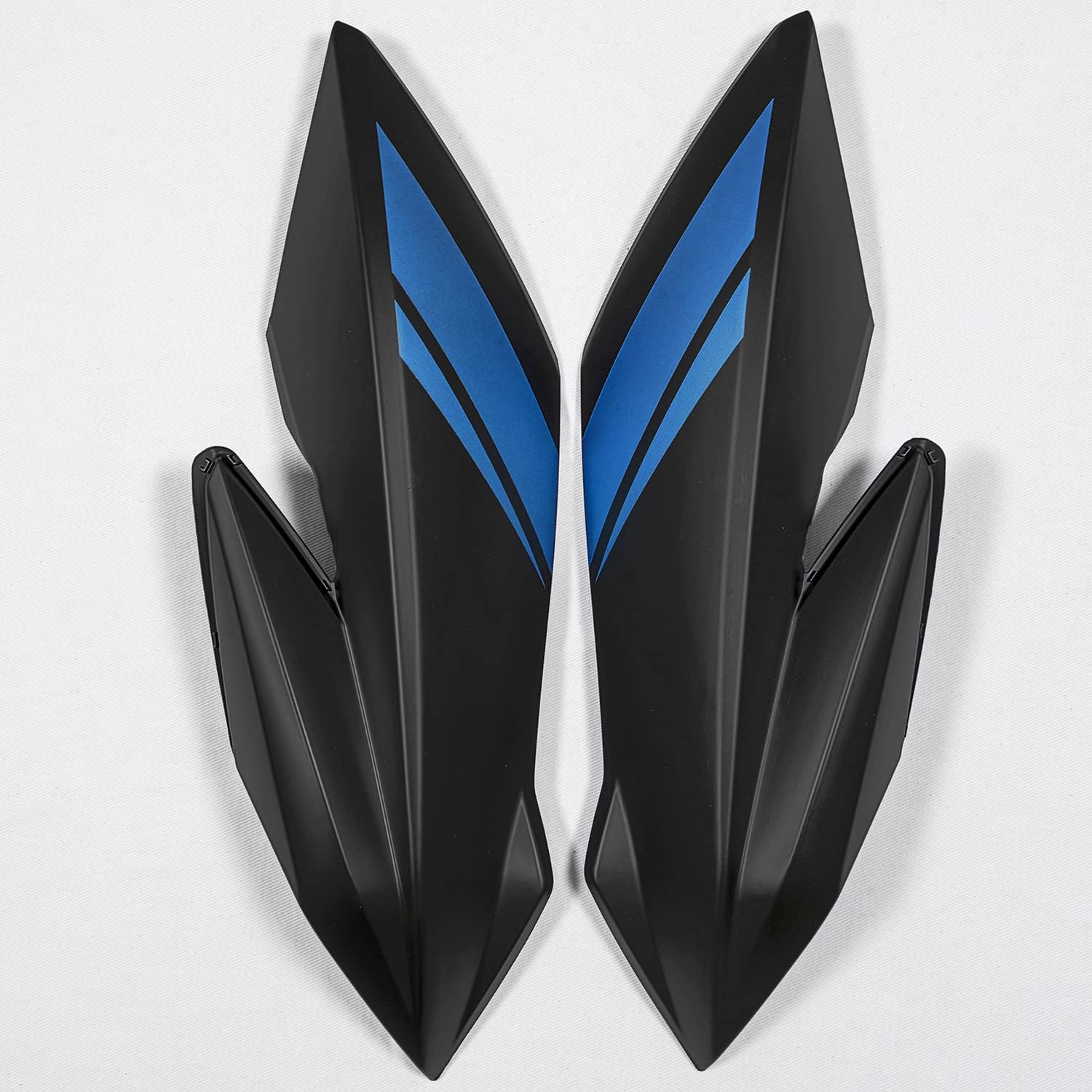 Motorcycle Fairing Kits Bodywork Covers Set Bodykit Frame Panel Fit for GSX-S750 GSXS750 2017 2018 2019 2020 2021 2022, Black w/Blue Streaks