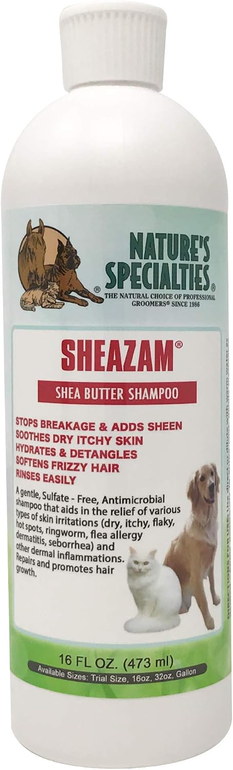 Nature's Specialties Sheazam Anti-Microbial Medicated Dog Shampoo for Pets, Natural Choice for Professional Groomers, Repairs and…