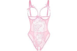 Women's Enchanting Pink Lingerie: A Lace Masterpiece for Romantic Evenings