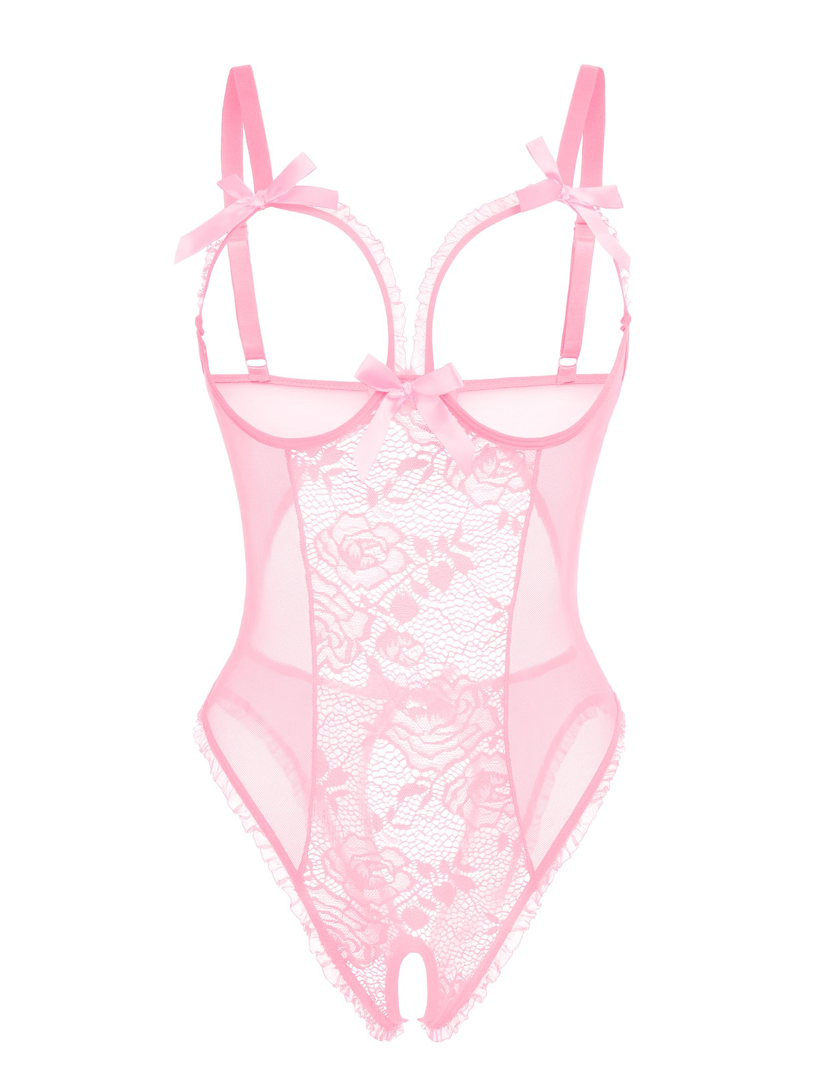 Avidlove Women One Piece Lingerie Sexy Lace Babydoll Mini Bodysuit