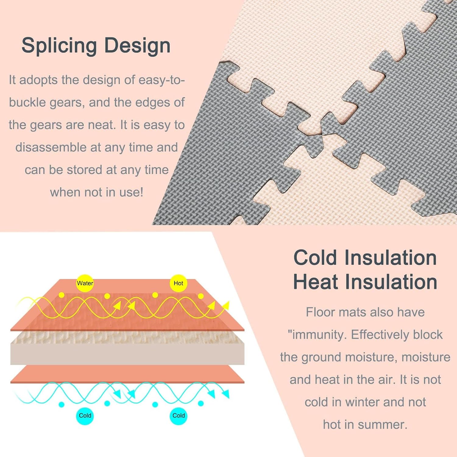 Children's EVA Foam Puzzle Mat – 20 Tiles 30 x 30 cm with Edges, Non-Toxic and Soft Play Mat, Ideal for Babies, Catching and First Steps