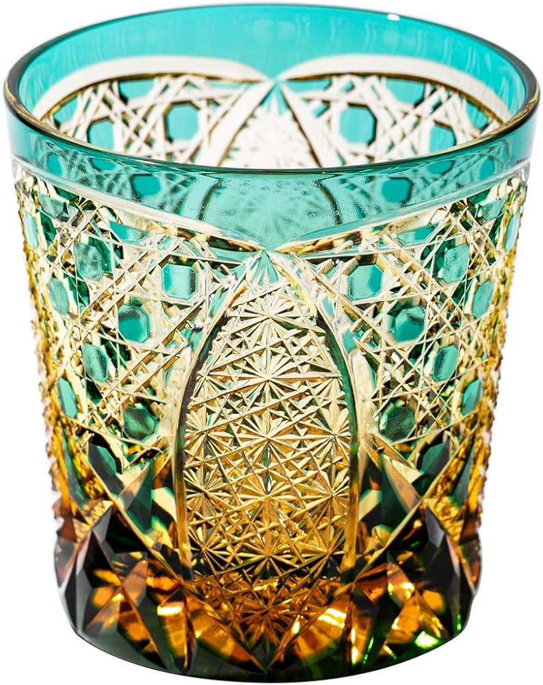 新発売 切り子 菊繋ぎ クリスタル 花瓶 フラワーベース 菊つなぎ 切子