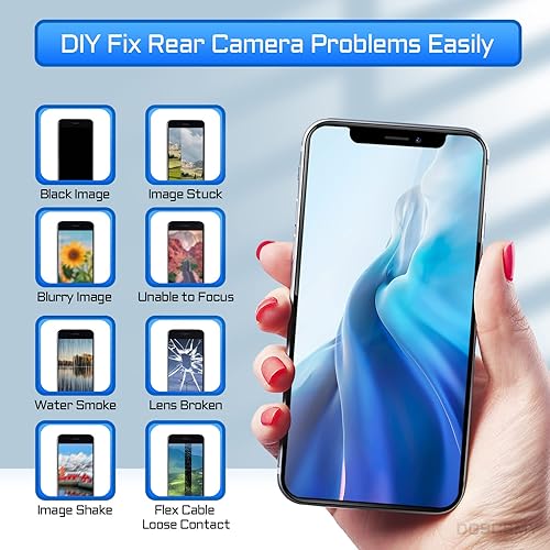 Miniatura 4 de Para iPhone X cámara trasera reemplazo OEM para iPhone 10 12MP lente trasera principal partes iPhoneX 5.8 "con lente de teleobjetivo ancho OIS HDR