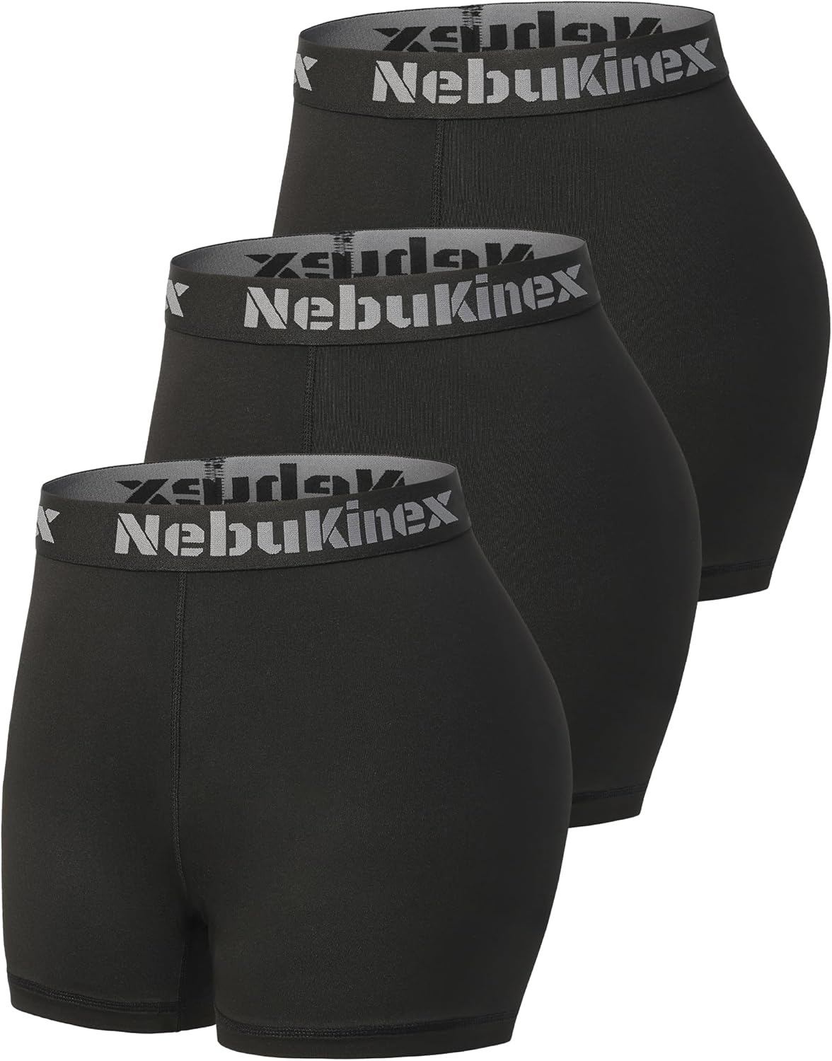 3 Pack Womens Volleyball Shorts 3" Workout Spandex Compression Shorts for Running Gym Yoga