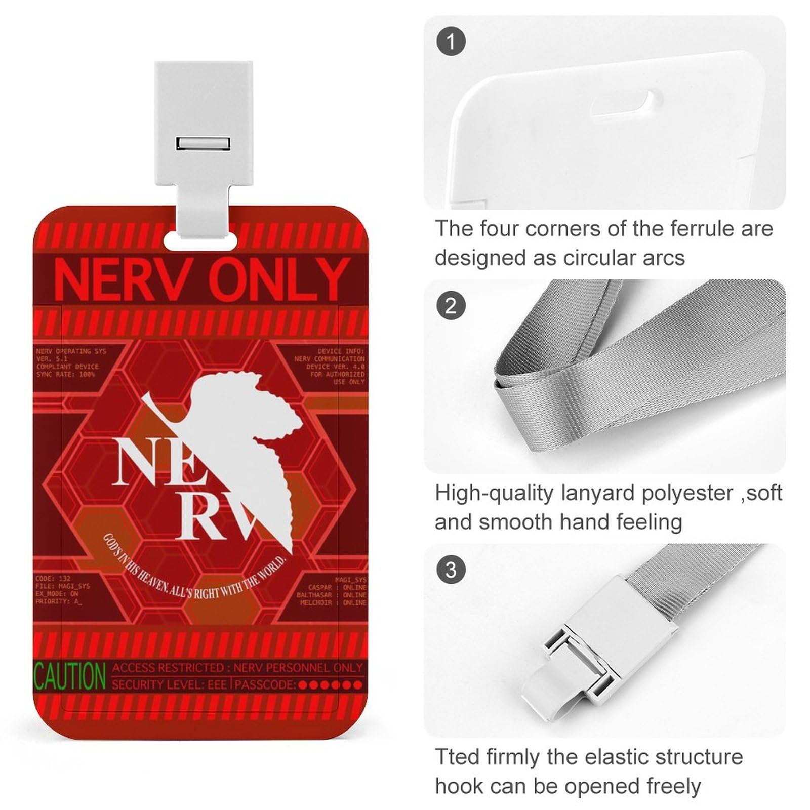 Amazon | IDカードホルダー 新世紀エヴァンゲリオン ネルフ 名札