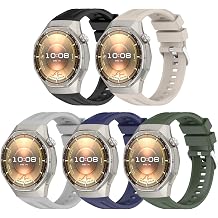 RuenTech 22mm Silicone Band Compatible with Huawei Watch GT6 Pro 46mm, Flexible Sport Silicone Replacement Strap for Huawei Watch GT6 Pro Smartwatch Accessories