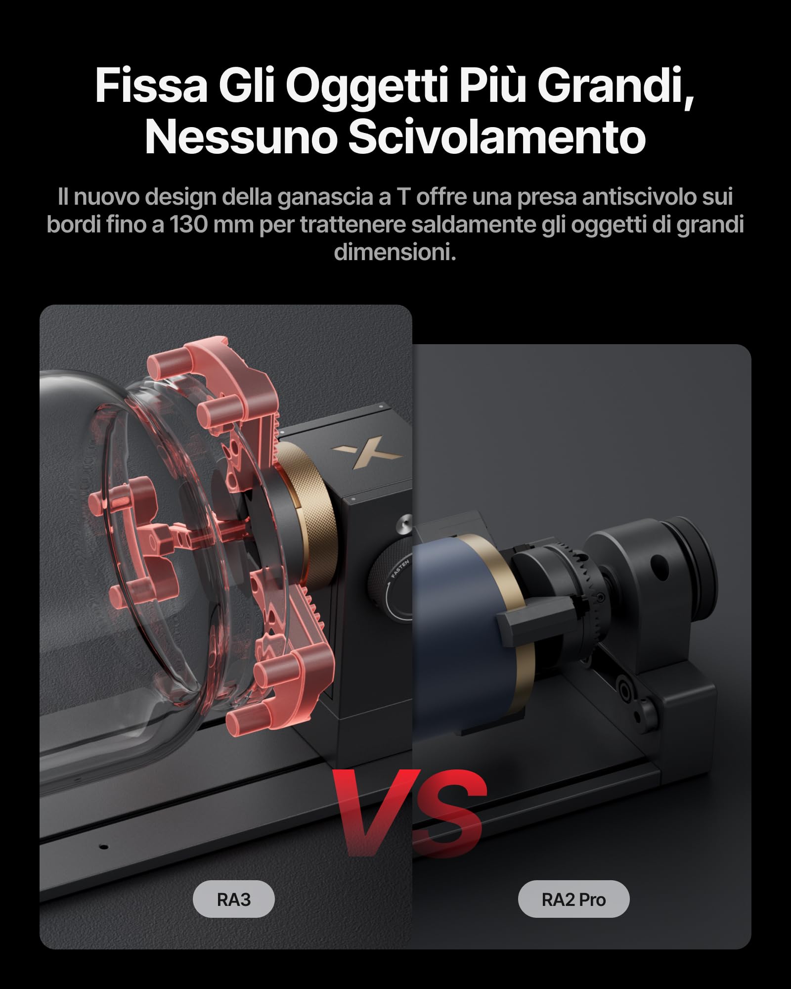 xTool RA3 Primo Rotary Smart MagSwap al Mondo per Incisore Laser xTool P3, F2&F2 Ultra UV, Allineamento LiDAR 360°, Rotary Intelligente per Anelli, Bicchieri e Oggetti Rotondi