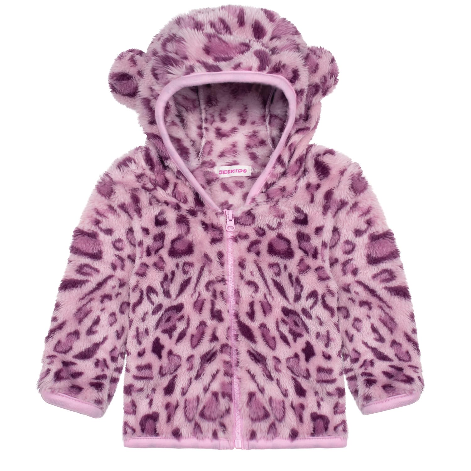 JESKIDS Toddler Girls Boys Fleece Hoody Jacket Zip Up Teddy Coat Warm Winter Outwear